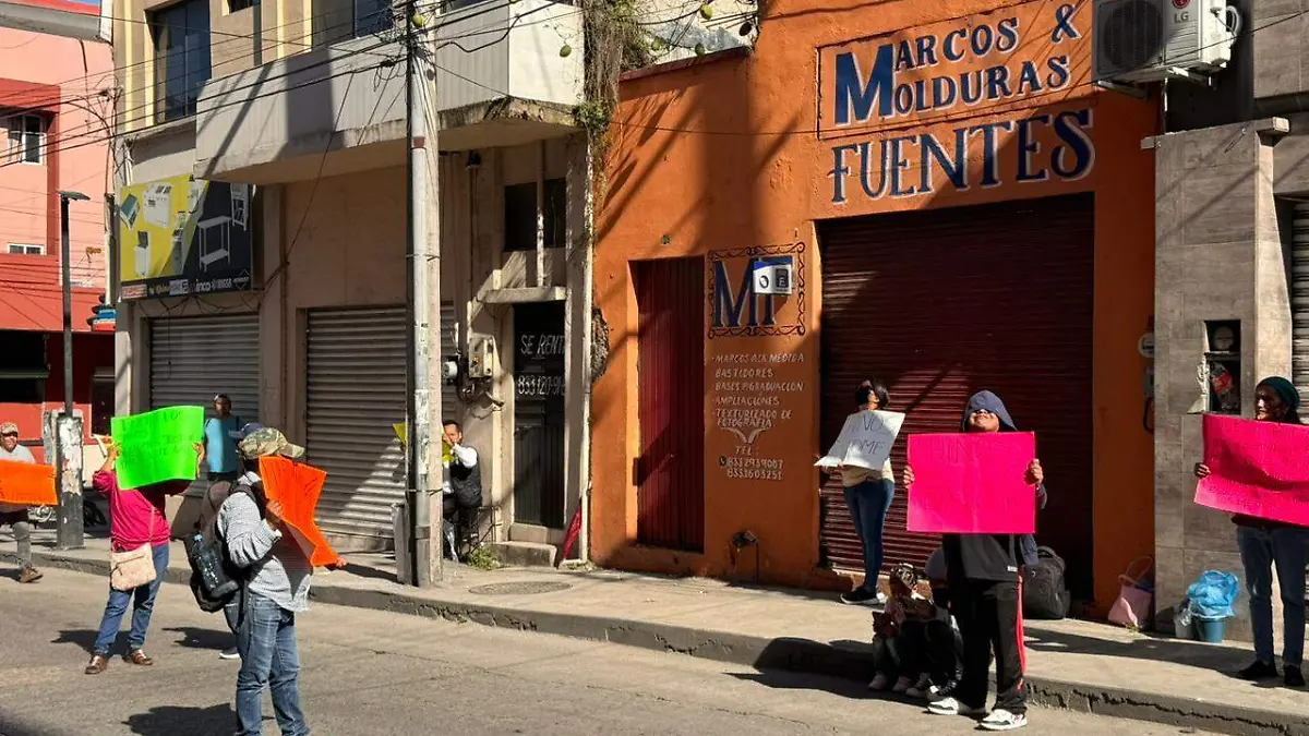 Manifestación bloquea calles del centro de Tampico Yadira Hernández (1)